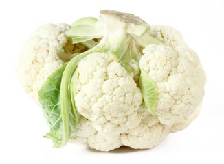 Whole head of cauliflower isolated