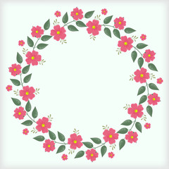 Pastel floral wreath