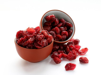 Dried cranberries isolated