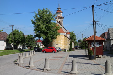 Church on Square of st. Florian, Plaveck&yacute; Mikul&aacute;&scaron;, Slovakia