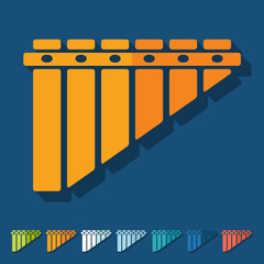 Flat design: panpipes