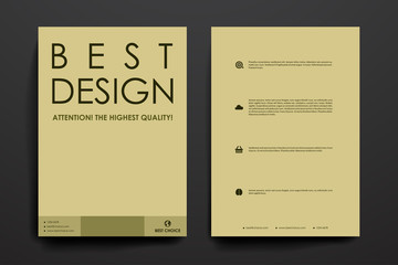 Set of brochure, poster design templates in business style