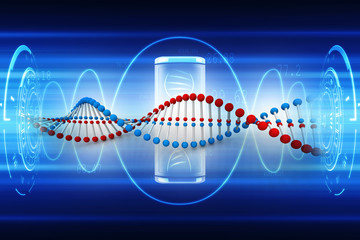 Digital illustration DNA structure