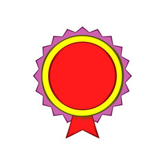 Award rosette icon, cartoon style