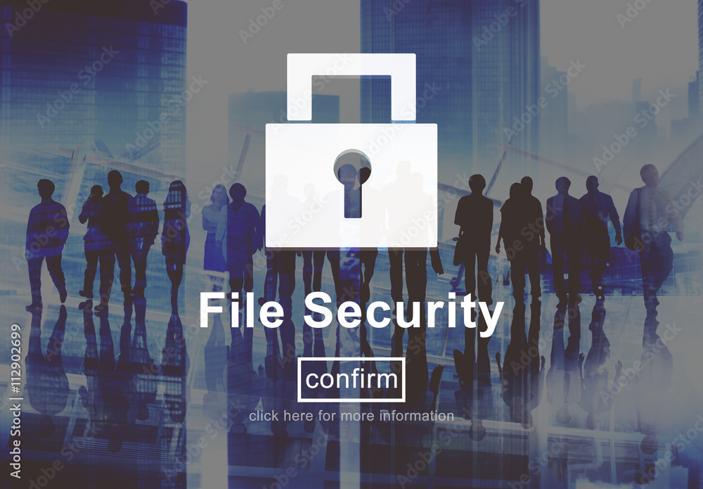 Poster file security protection privacy interface concept