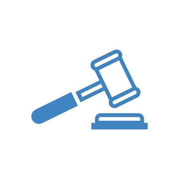 Logo design judge hammer icon symbol law firm