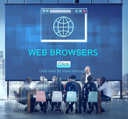 Web Browsers Global Page Site Interface Concept