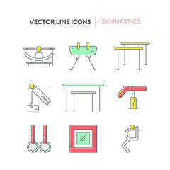 Set of Gymnastics Icons