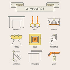 Set of Gymnastics Icons