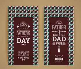 Happy Father's Day Card In Retro Style.