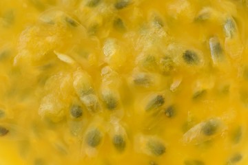Close up of passion fruit juice
