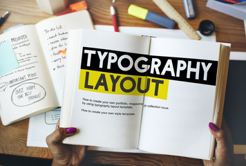 Typography Layout Ideas Creativity Design Element Concept
