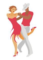 lady and gentleman dance salsa