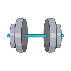 Dumbbell icon, cartoon style