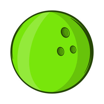 Bowling ball icon, cartoon style