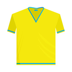 Yellow sports shirt icon, cartoon style