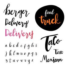 Handwritten calligraphy quote font.