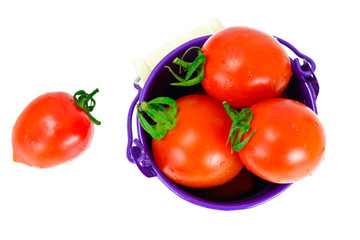 Red Tomatoes Isolated on a White Background