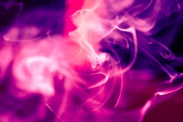 Papier Peint photo Lavable Vague abstraite Pink and purple smoke abstract dark background