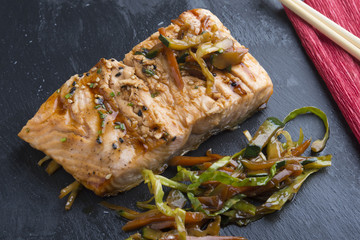 Salmon teriyaki