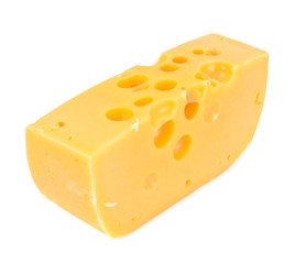 Swiss Cheese Isolated on White Background