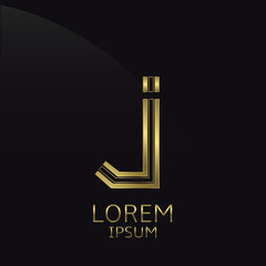 Golden J Letter