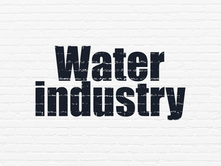 Industry concept: Water Industry on wall background