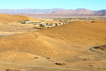 brown construction   in    valley  morocco         africa the at