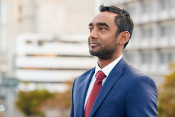 Fototapeta premium Eyeing business success in the city