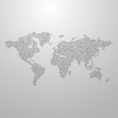 vector illustration of a world map