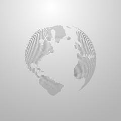 vector illustration of a world globe map