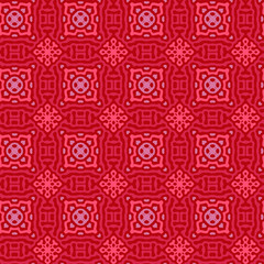 Fototapeta premium Seamless Floral Ethnic Pattern