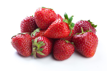 Beautiful strawberries isolated on white