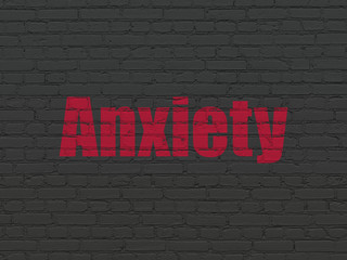 Obraz premium Healthcare concept: Anxiety on wall background