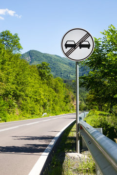 End of overtaking prohibition road traffic sign