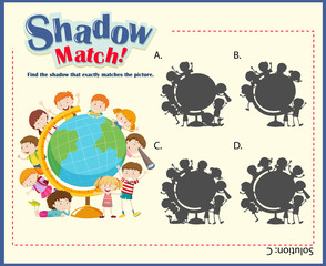 Game template for shadow matching children