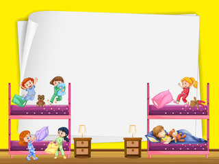 Paper design with kids in bunkbed