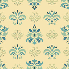Vector seamless pattern with floral ornament for design of cards, invitations, website, wallpaper 