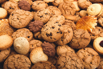 Lots of cookies and biscuits background