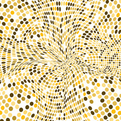 Vector Gold background. Round golden mosaic concept