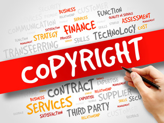 COPYRIGHT word cloud, business concept