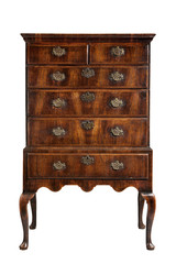 old antique European dresser or chest on stand