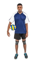 Sportsman holding a volleyball