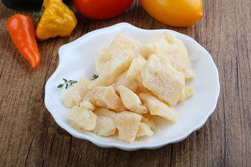 Parmesan cheese pieces