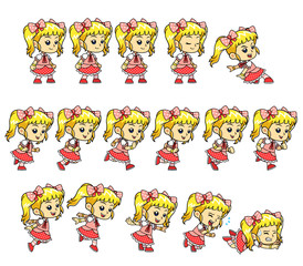 Candy Girl Game Sprites.
Candy Girl game sprites for side scrolling action adventure endless runner 2D mobile game.
