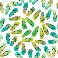 Flip Flops seamless texture, beach background. Summer texture vector illustration