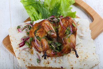 Grilled quail