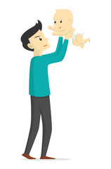 baby and dad father day