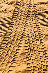   oman desert track of  texture
