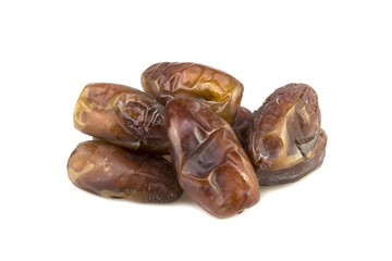 dried dates isolated on white background.